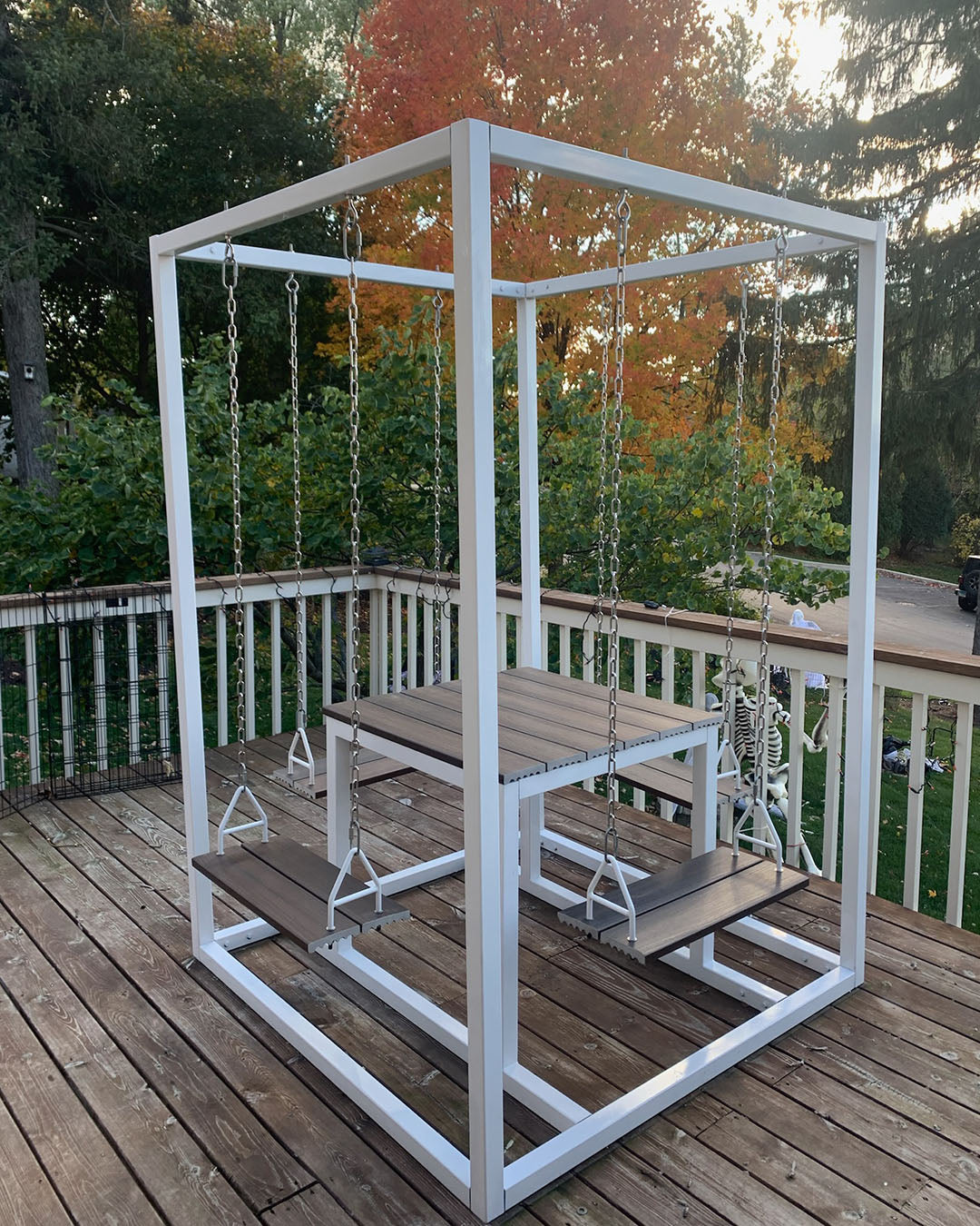 4 person white seing table