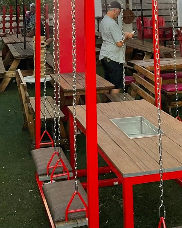 The Porch: Social Dining Installation - SwingTables