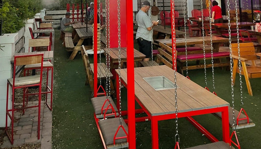 The Porch: Social Dining Installation - SwingTables