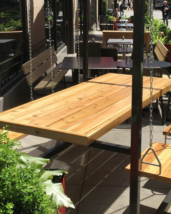 Virgin Hotels NYC: SwingTable Patio Installation - SwingTables
