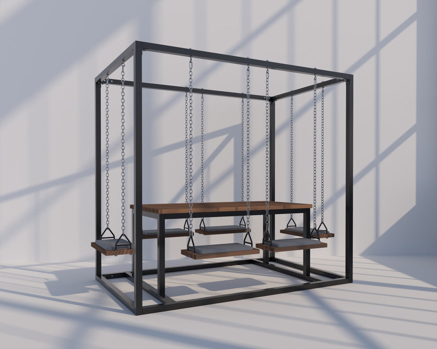 6-Seater SwingTable | Hand-Crafted, Indoor & Outdoor Swing Table - SwingTables