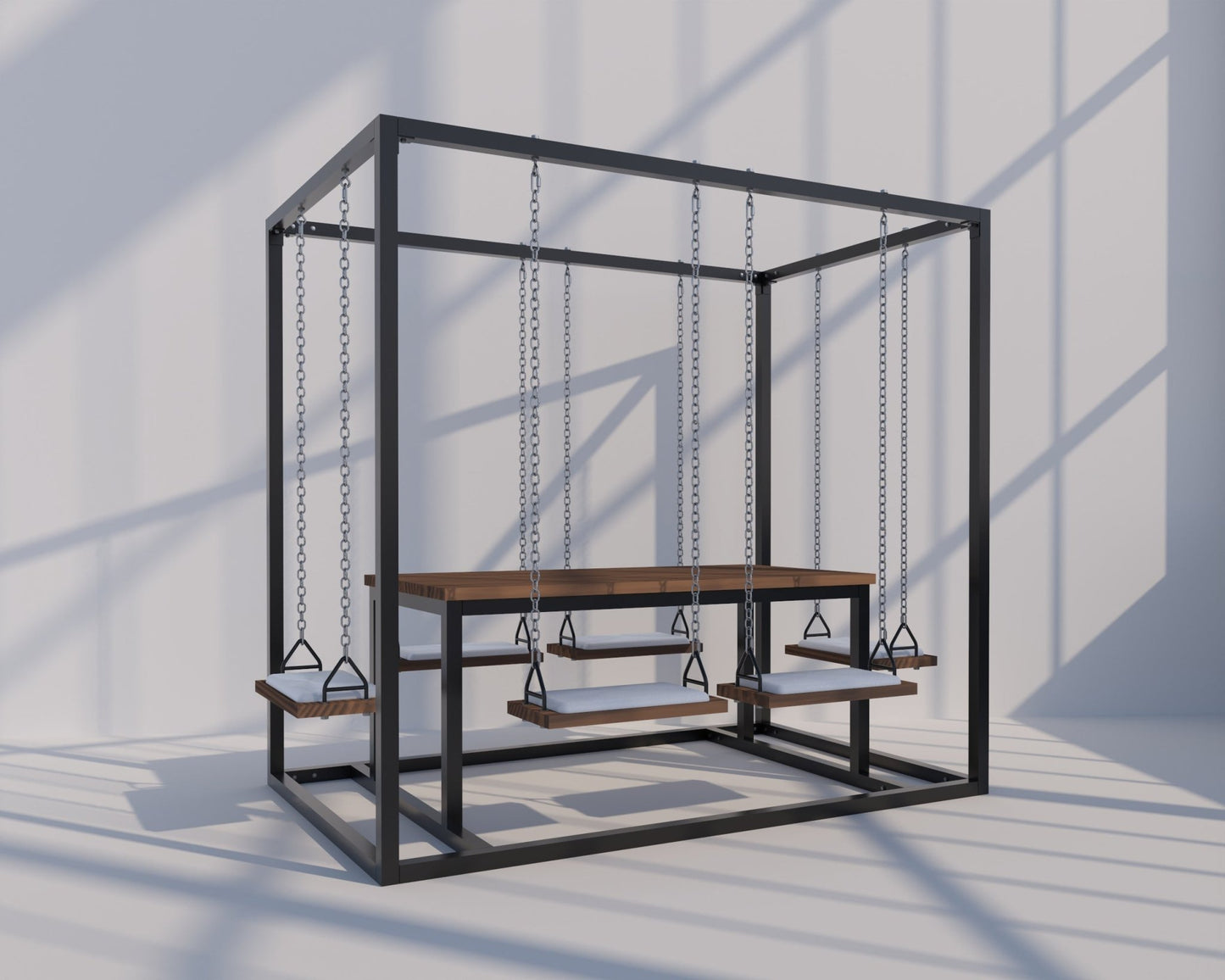6-Seater SwingTable | Hand-Crafted, Indoor & Outdoor Swing Table - SwingTables