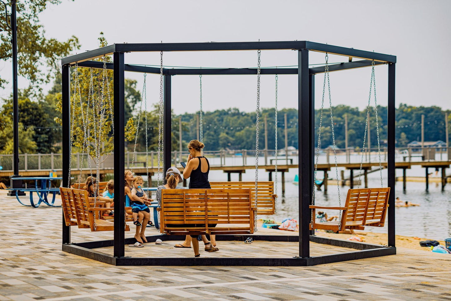 HexSwing | Custom 6-Person Hexagonal Swing - SwingTables